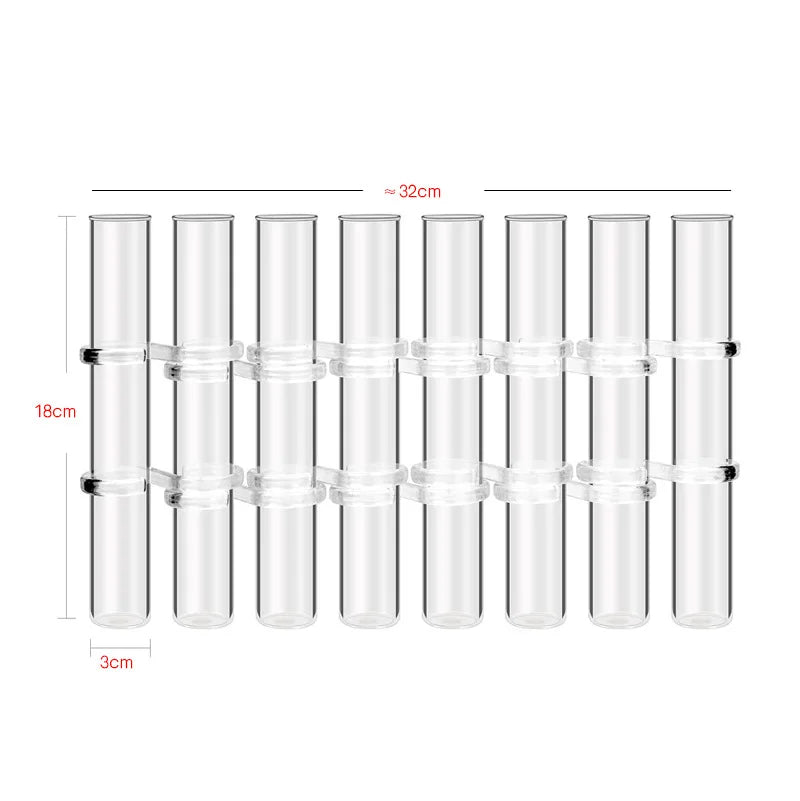 Clear Glass Vase Tubes Set Hanging Flower Holder Plant Container Flower Vases for Homes Room Decor