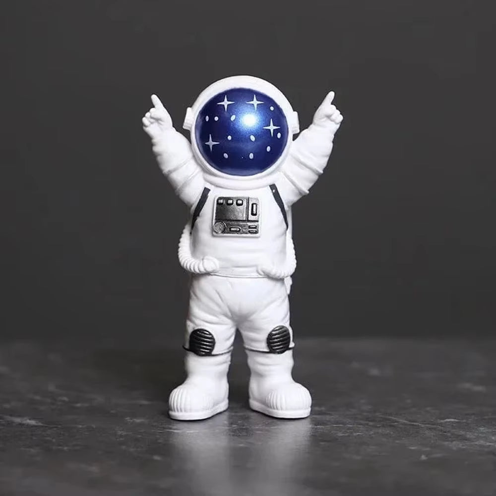 4 Pcs Astronaut Figure Statue Figurine Spaceman Sculpture Educational Toy Desktop Home Decoration Astronaut Model for Kids Gift